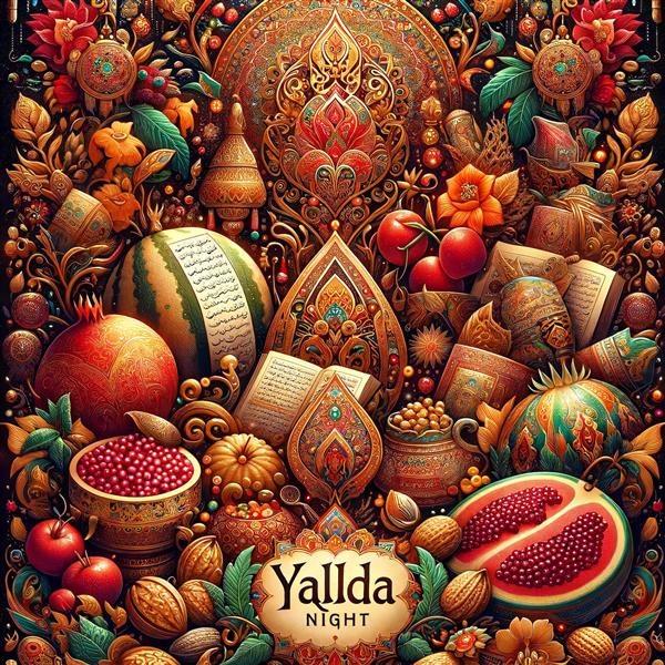 پوستر ایرانی مناسب شب یلدا با استایل مختلف