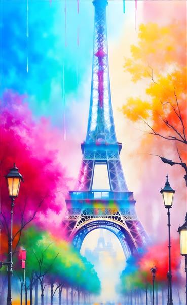 پوستر برج ایفل در پاریس با طرحی منحصر به فرد