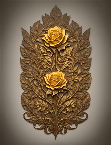 تندیس دکوری گل های چوبی سبک هنری