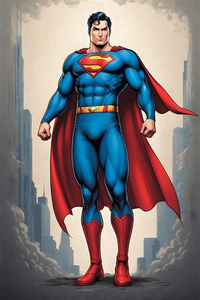 سوپرمن طرح پوستر دیواری جذاب با تصویری از ابرقهرمان محبوب