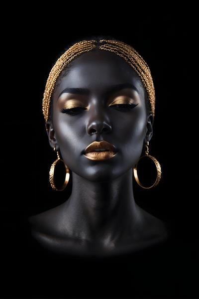 عکاسی پرتره از زن سیاه پوست، نمادی از قدرت و ظرافت