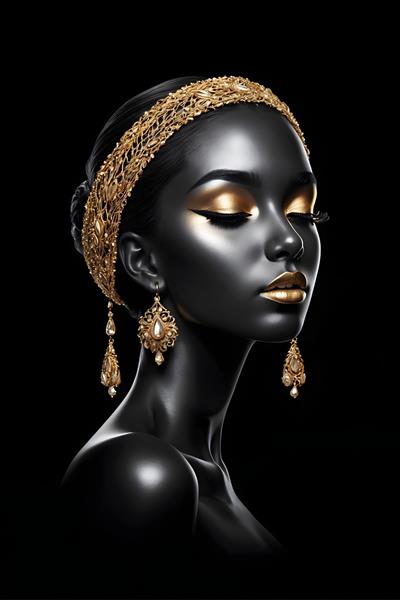 مدلینگ جواهرات طلای زنانه با چهره ی جذاب و آرایش ملایم