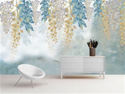 تصویر 2 از گالری عکس پوستر دیواری سه بعدی نقاشی برگ های رنگی آویزان