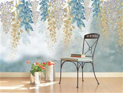 تصویر 4 از گالری عکس پوستر دیواری سه بعدی نقاشی برگ های رنگی آویزان