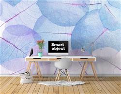 تصویر 2 از گالری عکس پوستر دیواری سه بعدی انتزاعی آبی رنگ