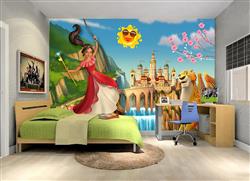 تصویر 3 از گالری عکس پوستر دیواری سه بعدی کارتونی کودک جلوی قصر