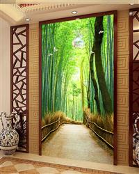 تصویر 3 از گالری عکس پوستر دیواری سه بعدی راهروی بامبو