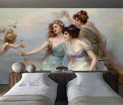 تصویر 3 از گالری عکس نقاشی سه زن زیبا اثر ادوارد بیسون