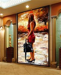 تصویر 5 از گالری عکس نقاشی رنگ روغن می بینی پاییز چقدر شبیه زن هاست