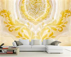 تصویر 5 از گالری عکس پوستر دیواری سه بعدی طرح سنگ زرد و بژ