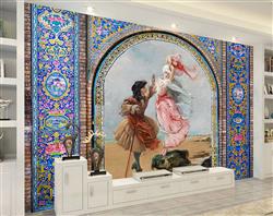 تصویر 3 از گالری عکس پوستر دیواری سه بعدی دیوار طرح قدیمی اصیل ایرانی
