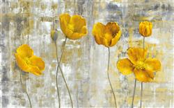 تصویر 1 از گالری عکس گلهای زرد و طلایی در پس زمینه گرانج طرح تابلو و پوستر دیواری زیبا