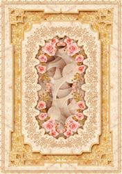 تصویر 1 از گالری عکس طرح گل و تزئینات زیبا لاکچری لوکس سلطنتی سنگ مرمر طرح پوستر دیواری زیبا