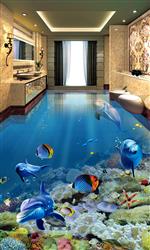 تصویر 2 از گالری عکس منظره زیر آب دلفین و ماهی ها پوستر سه بعدی