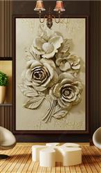 تصویر 2 از گالری عکس گلهای حکاکی دیوار سه بعدی روشن