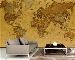 تصویر 3 از گالری عکس نقشه زمین طلایی پوستر دیواری