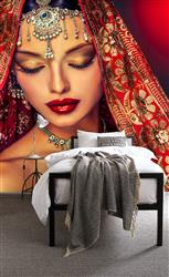 تصویر 4 از گالری عکس دختر هندی زیبا با شال قرمز