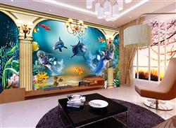 تصویر 3 از گالری عکس ستون های طلایی پری دریایی اقیانوس پوستر دیواری
