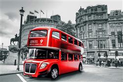 تصویر 1 از گالری عکس اتوبوس قرمز در خیابان های لندن