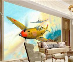 تصویر 2 از گالری عکس هواپیما جنگی ملخی نقاشی پوستر دیواری سه بعدی