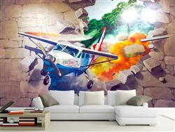 تصویر 3 از گالری عکس هواپیما ملخی دیوار شکسته پوستر دیواری