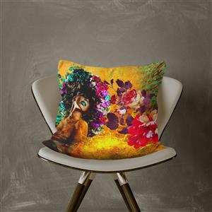 تصویر 6 از گالری عکس نقاشیخط دختر زیبا با کلاهی از گل های رنگارنگ اثر سامان رئوفی