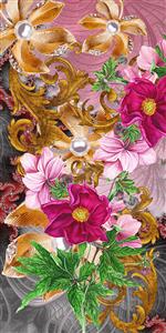 تصویر 1 از گالری عکس پرده با گل های رنگارنگ زیبا