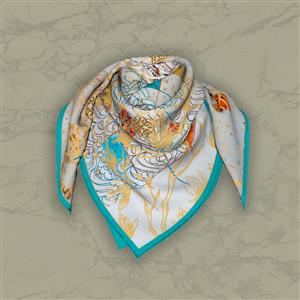 تصویر 5 از گالری عکس روسری با نقش و نگار گل ایرانی و خوشنویسی فارسی