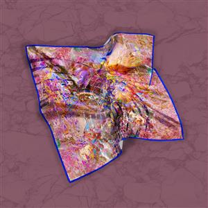 تصویر 2 از گالری عکس طرح روسری با رنگ های ترکیبی زیبا