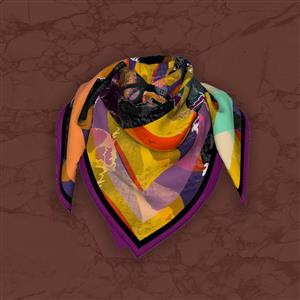 تصویر 5 از گالری عکس روسری انتزاعی طرح مدرن مواج