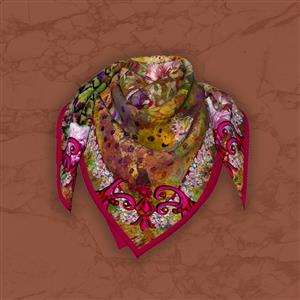 تصویر 5 از گالری عکس روسری مدرن طرح گلدار رنگی