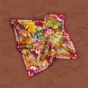تصویر 2 از گالری عکس روسری مدرن طرح گلدار رنگی