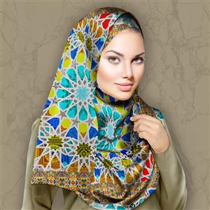 تصویر 3 از گالری عکس روسری با طرح استینگلاس رنگارنگ سنتی