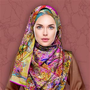 تصویر 4 از گالری عکس روسری ماندالا کلاسیک رنگارنگ زیبا