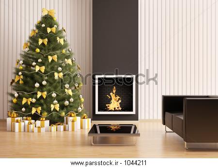 کریسمس درخت شاه درخت در اتاق مدرن با فضای داخل شومینه 3D رندر عکس ...کریسمس درخت شاه درخت در اتاق مدرن با فضای داخل شومینه 3D رندر