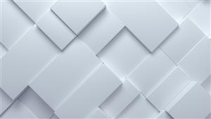 چکیده زمینه سفید هندسی با مربع های تصادفی