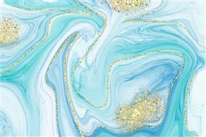 پس زمینه مرمر مایع واقعی با طلا