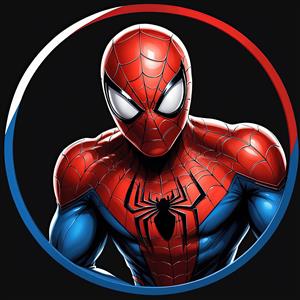 والپیپر مرد عنکبوتی کلاسیک (قرمز و آبی) با آرم عنکبوت مشکی