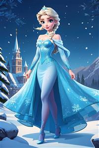 تصویر تمام‌قد پرنسس السا رندر اورجینال انیمیشن