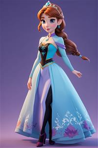 پوستر پرنسس آنا انیمیشن فروزن با استایل فانتزی و جذاب