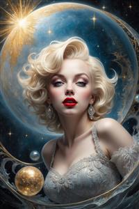 عکس باکیفیت مرلین مونرو فانتزی مناسب چاپ روی بوم