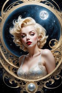 عکس مرلین مونرو فانتزی باکیفیت برای تابلو دکوراتیو مدرن