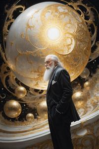 تصویر جرمی آیرونز در فضای سورئال برای تابلو مدرن