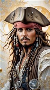 عکس کاپیتان جک اسپارو برای پوستر اتاق خواب نوجوان