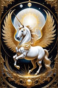 عکس اسب سفید بالدار برای پوستر دیواری