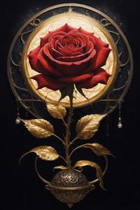 عکس گل رز قرمز کلاسیک برای تابلو دکوراتیو نشیمن