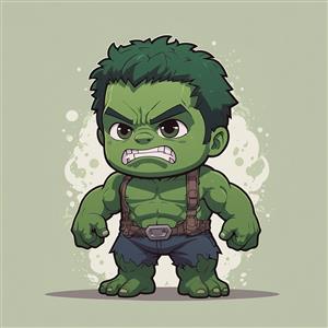 تصویر شخصیت هالک کارتونی با استایل چبی باکیفیت