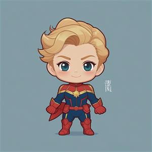 عکس کاپیتان مارول فانتزی با موهای کوتاه حالت‌دار