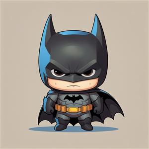 عکس بتمن کارتونی با چشمان درشت و استایل فانتزی