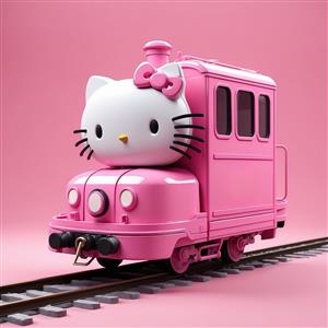 تصویر قطار فانتزی کیتی تک واگن با کیفیت بالا